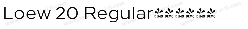Loew 20 Regular字体转换